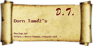 Dorn Tamás névjegykártya
